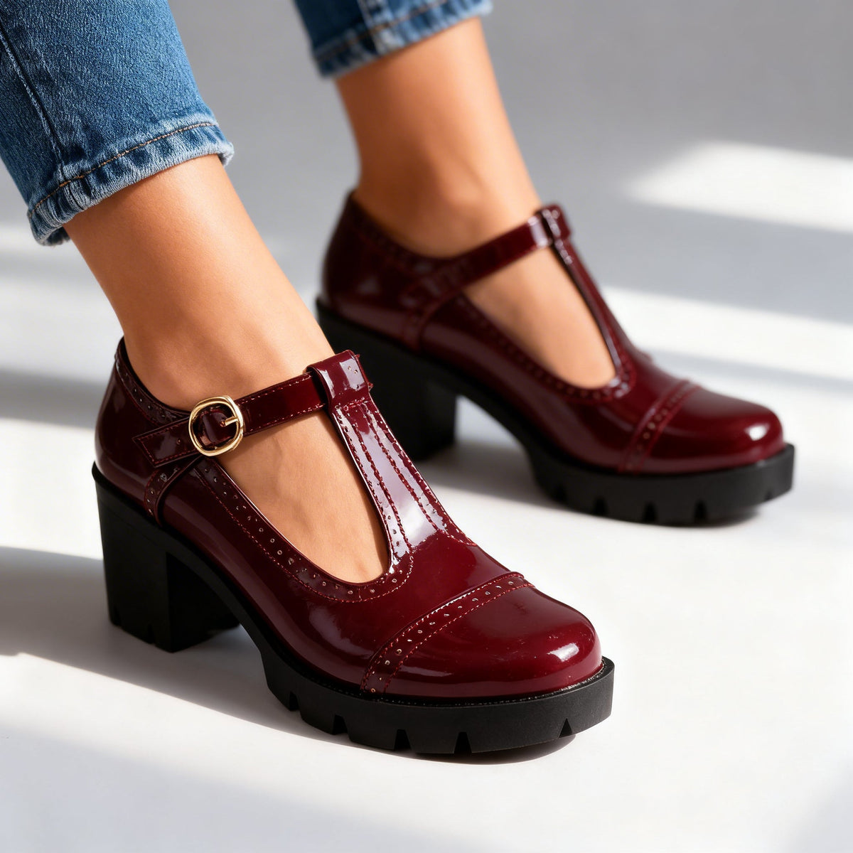 Daisy | Elegantes zapatos brogue con tacón alto
