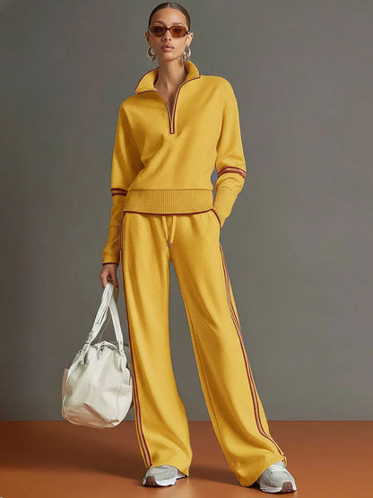 Maria | Elegante conjunto de blusa y pantalón de pierna ancha