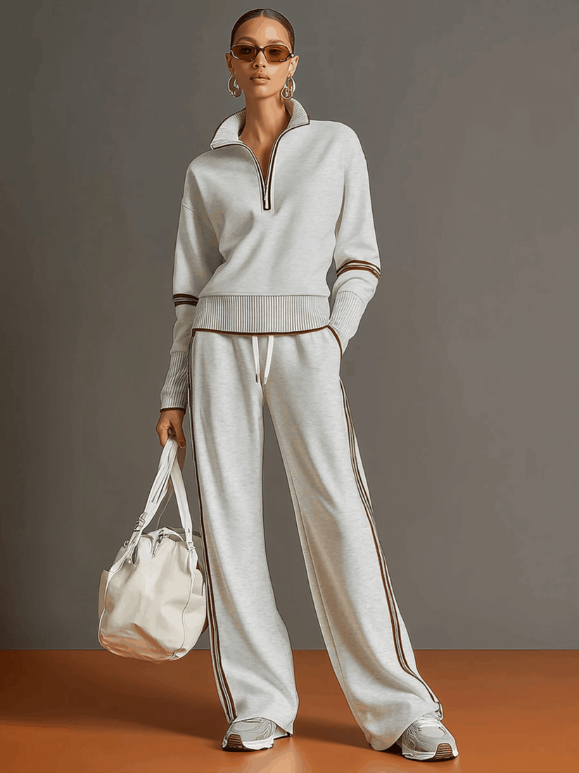 Maria | Elegante conjunto de blusa y pantalón de pierna ancha