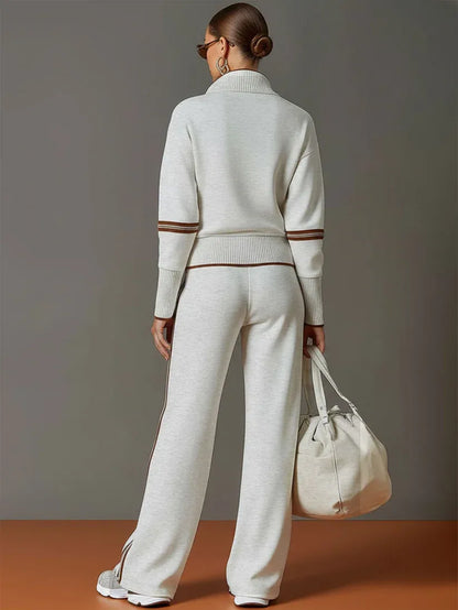 Maria | Elegante conjunto de blusa y pantalón de pierna ancha