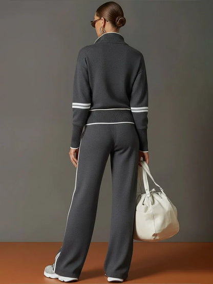 Maria | Elegante conjunto de blusa y pantalón de pierna ancha