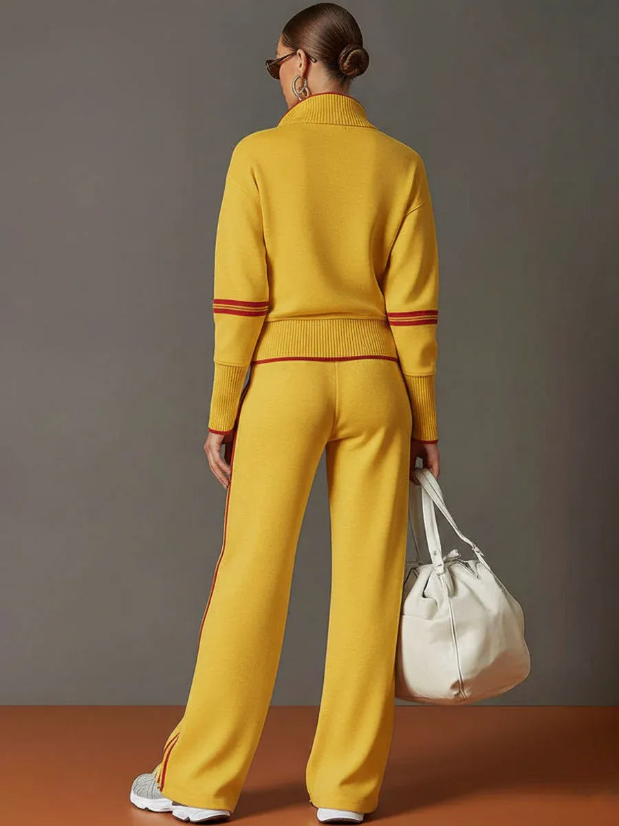 Maria | Elegante conjunto de blusa y pantalón de pierna ancha