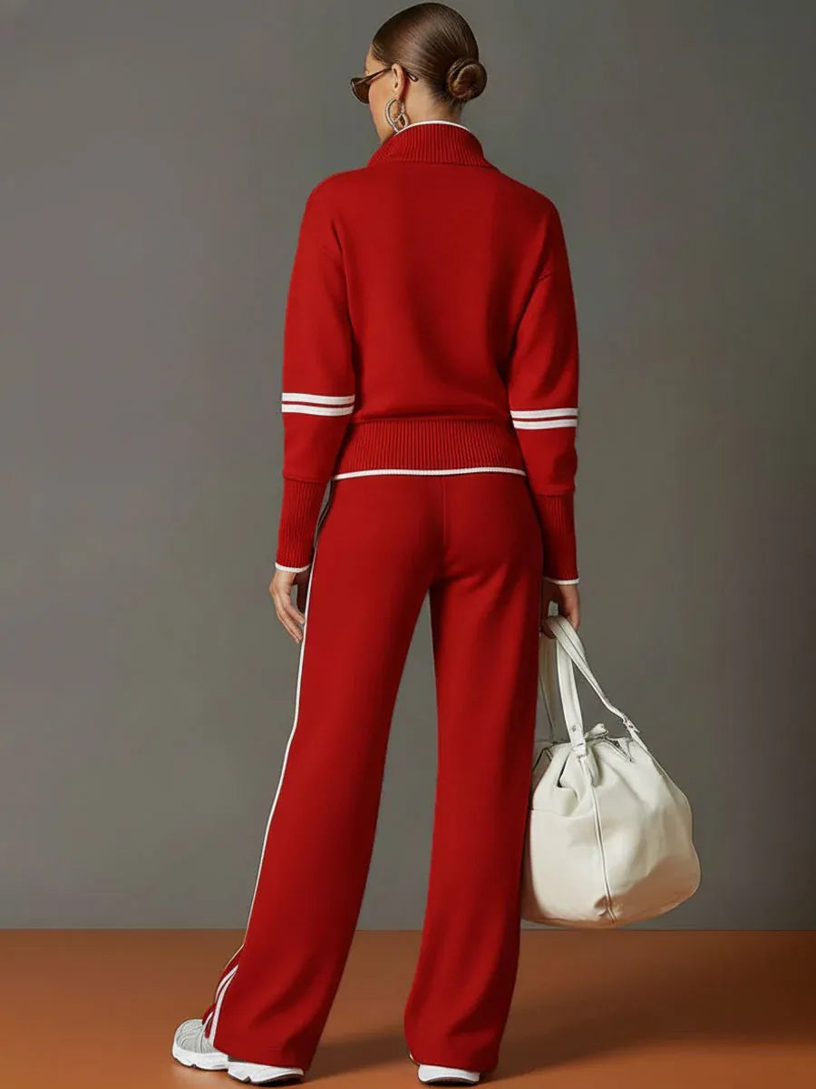 Maria | Elegante conjunto de blusa y pantalón de pierna ancha