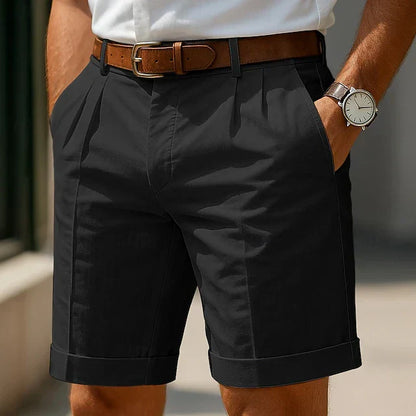 MATEO – Elegantes Pantalones Cortos de Vestir con Pliegues