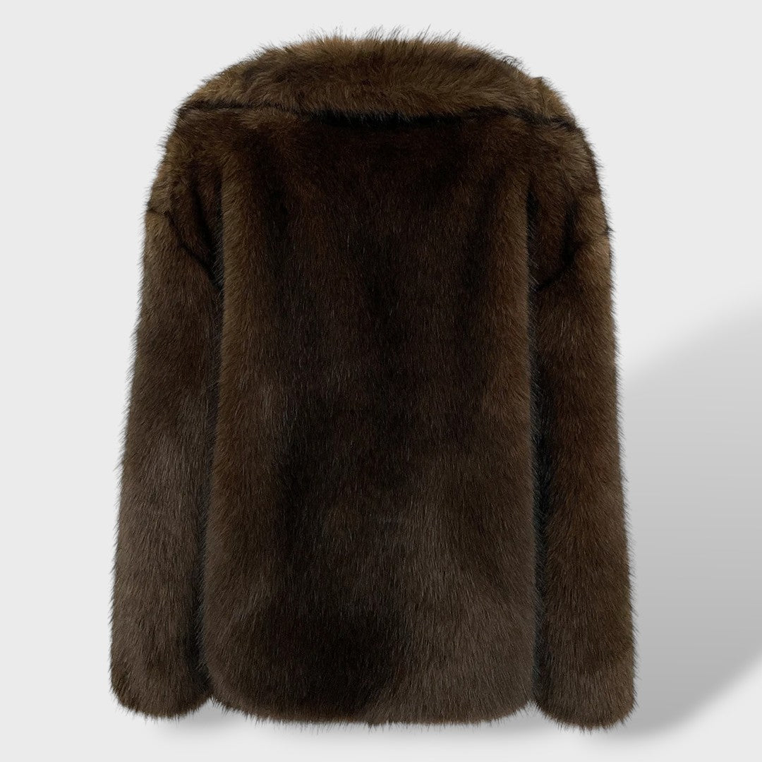 AURÉLIE – Elegante Abrigo Oversize de Pelo Sintético