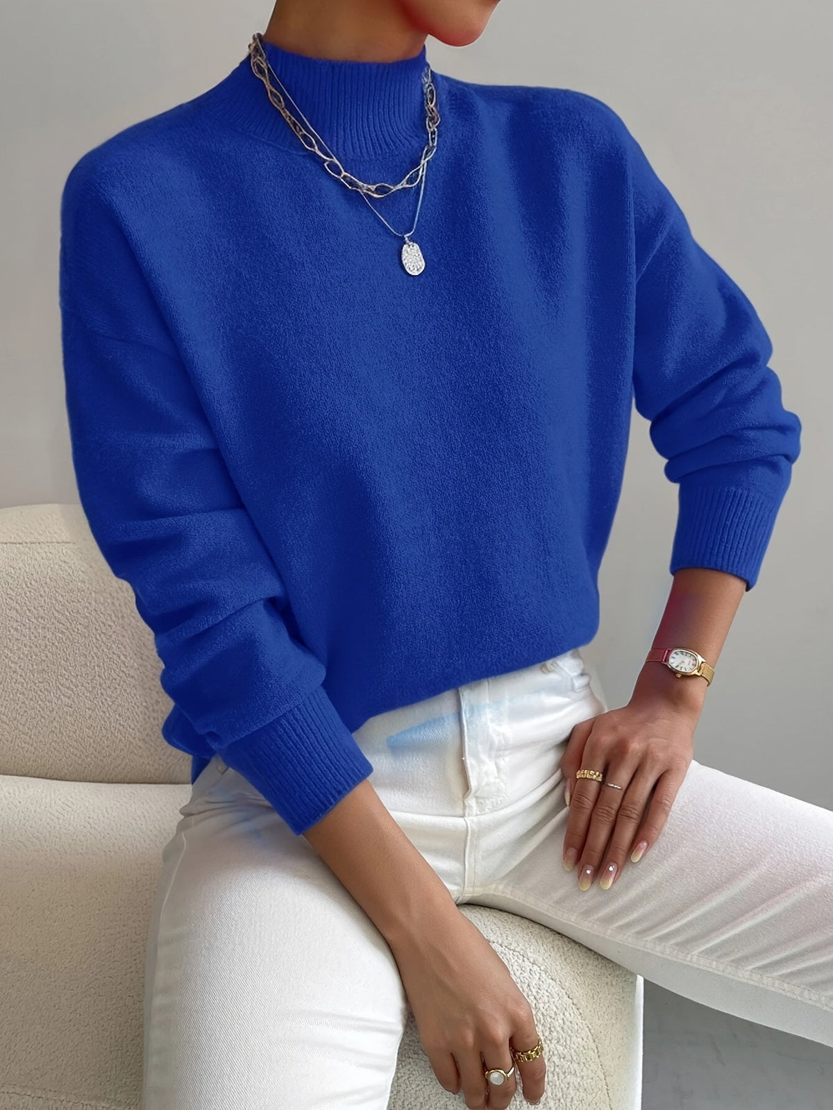 ELEANOR - Jersey de Cuello Perkins Elegante