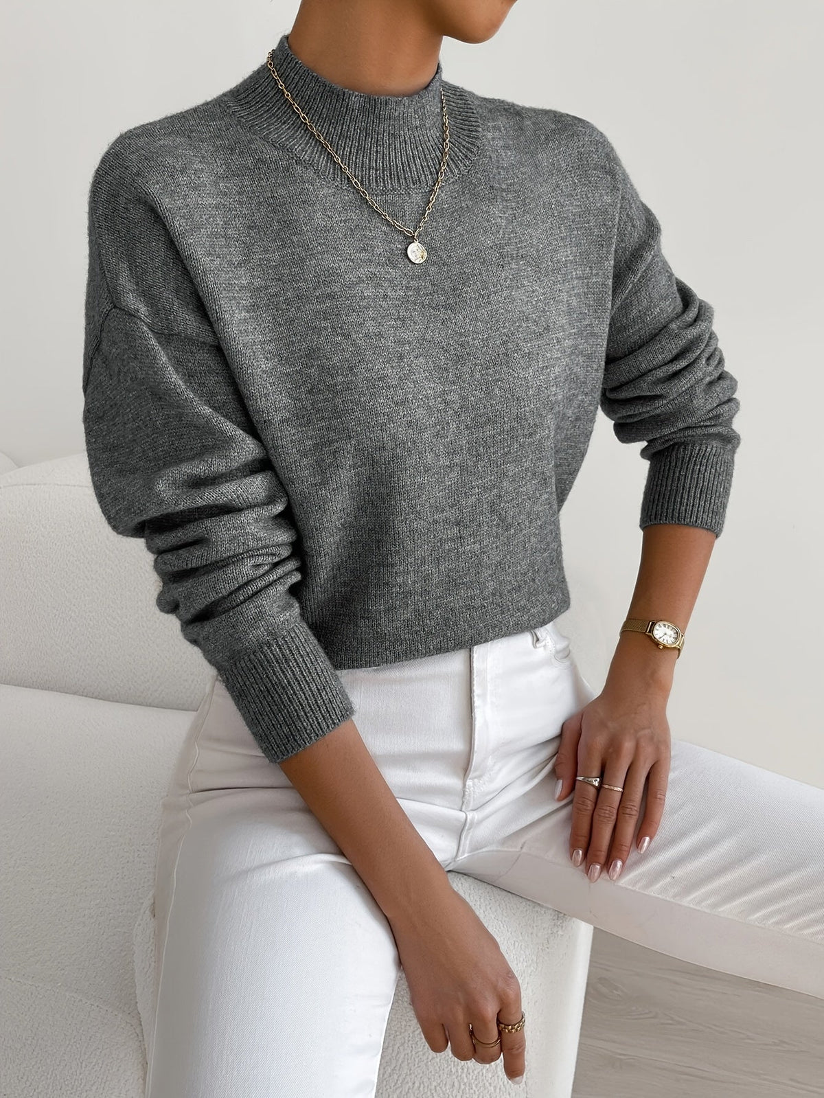 ELEANOR - Jersey de Cuello Perkins Elegante