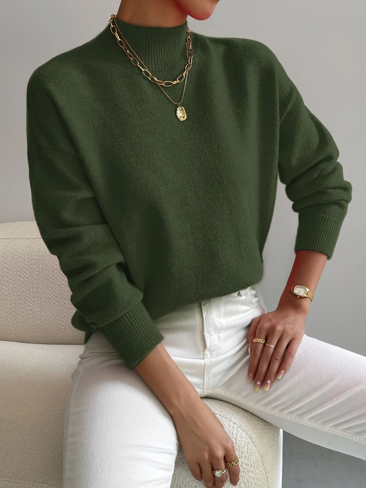 ELEANOR - Jersey de Cuello Perkins Elegante