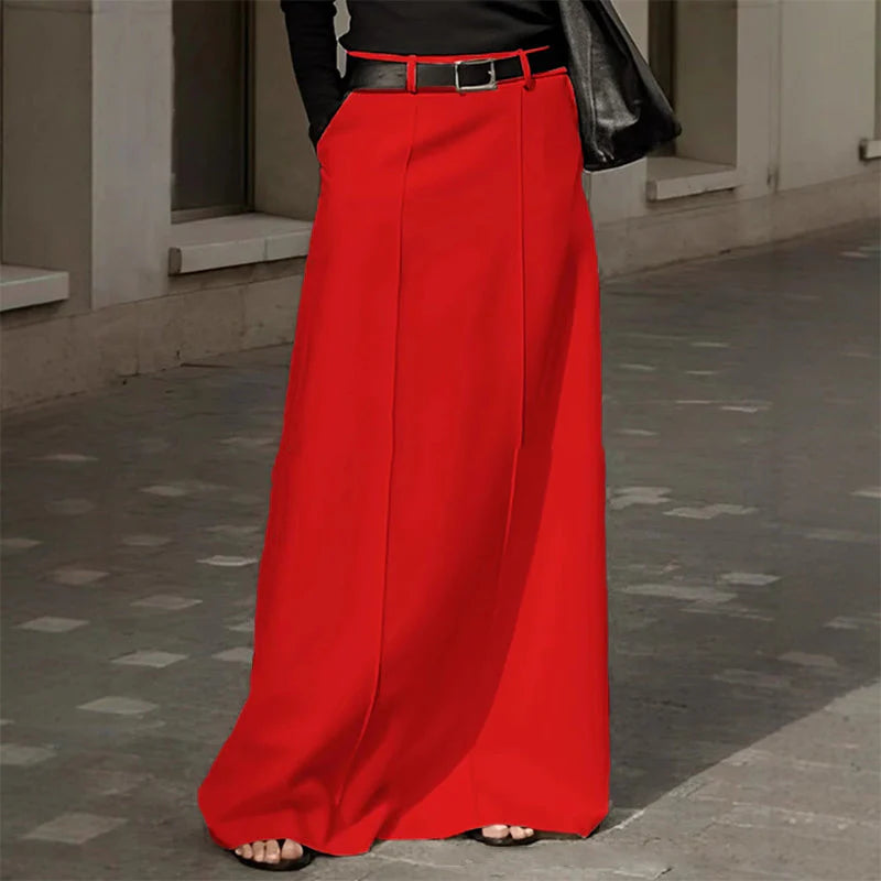 Falda larga de gasa: amplia y elegante, con un aire retro y de cuento de hadas.