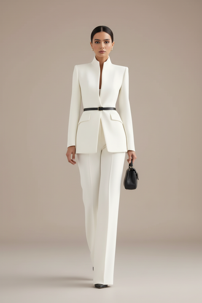 GIA - Elegante Conjunto de Blazer y Pantalón Palazzo