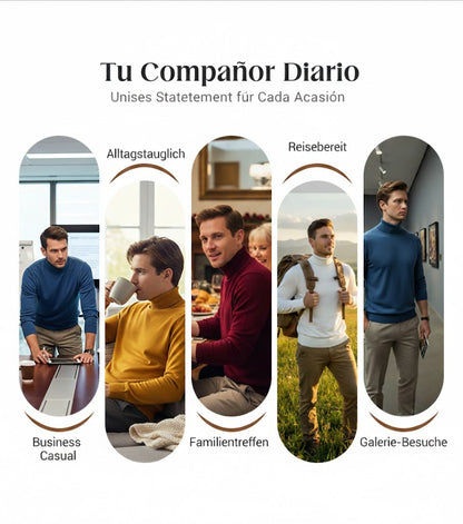 Último día: ¡50 % en toda la gama!⏰ Jersey de cachemira premium para hombre, liso: tejido suave y agradable con un corte moderno, ideal para el trabajo y el tiempo libre.