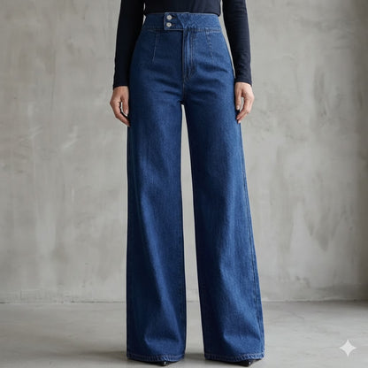Vaqueros de mujer de cintura alta y pierna ancha