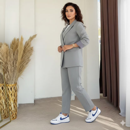 ¡50 % de descuento en todo! ⏰Conjunto de dos piezas para mujer: blazer clásico y pantalón🚀Envío gratuito