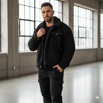 Chaqueta de Invierno con Forro de Felpa - Estilo Hip Hop Hombre