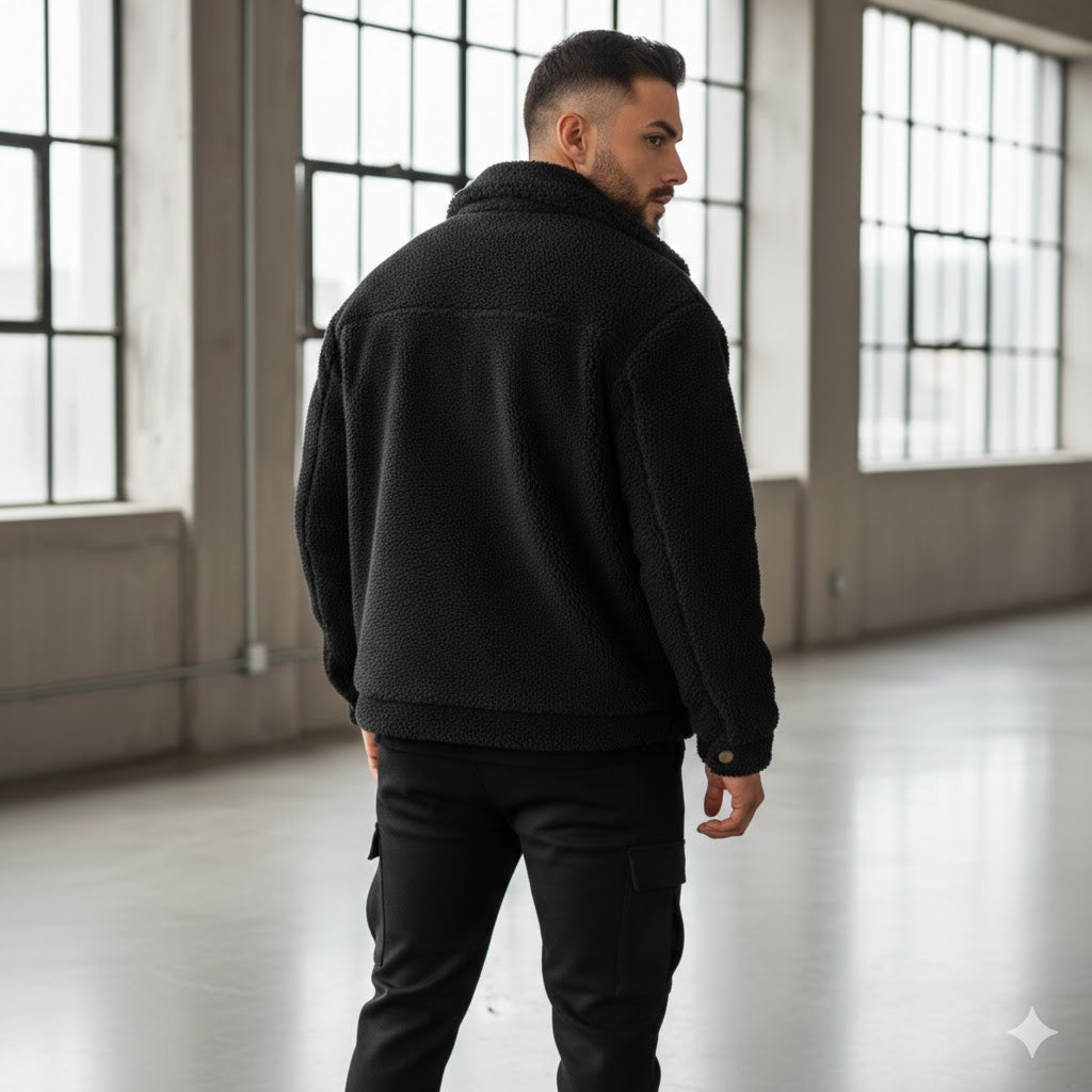 Chaqueta de Invierno con Forro de Felpa - Estilo Hip Hop Hombre