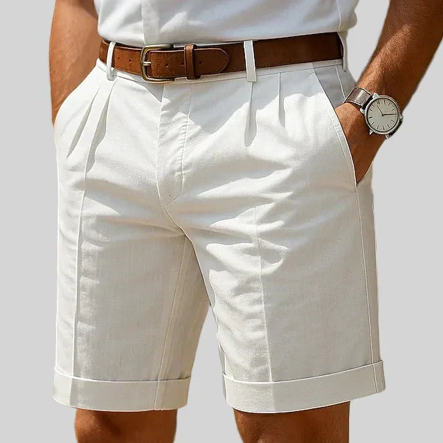MATEO – Elegantes Pantalones Cortos de Vestir con Pliegues
