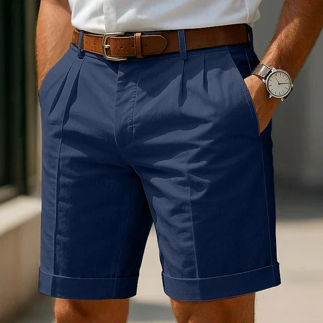 MATEO – Elegantes Pantalones Cortos de Vestir con Pliegues